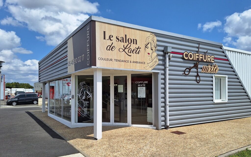 enseigne et lettrage salon de coiffure